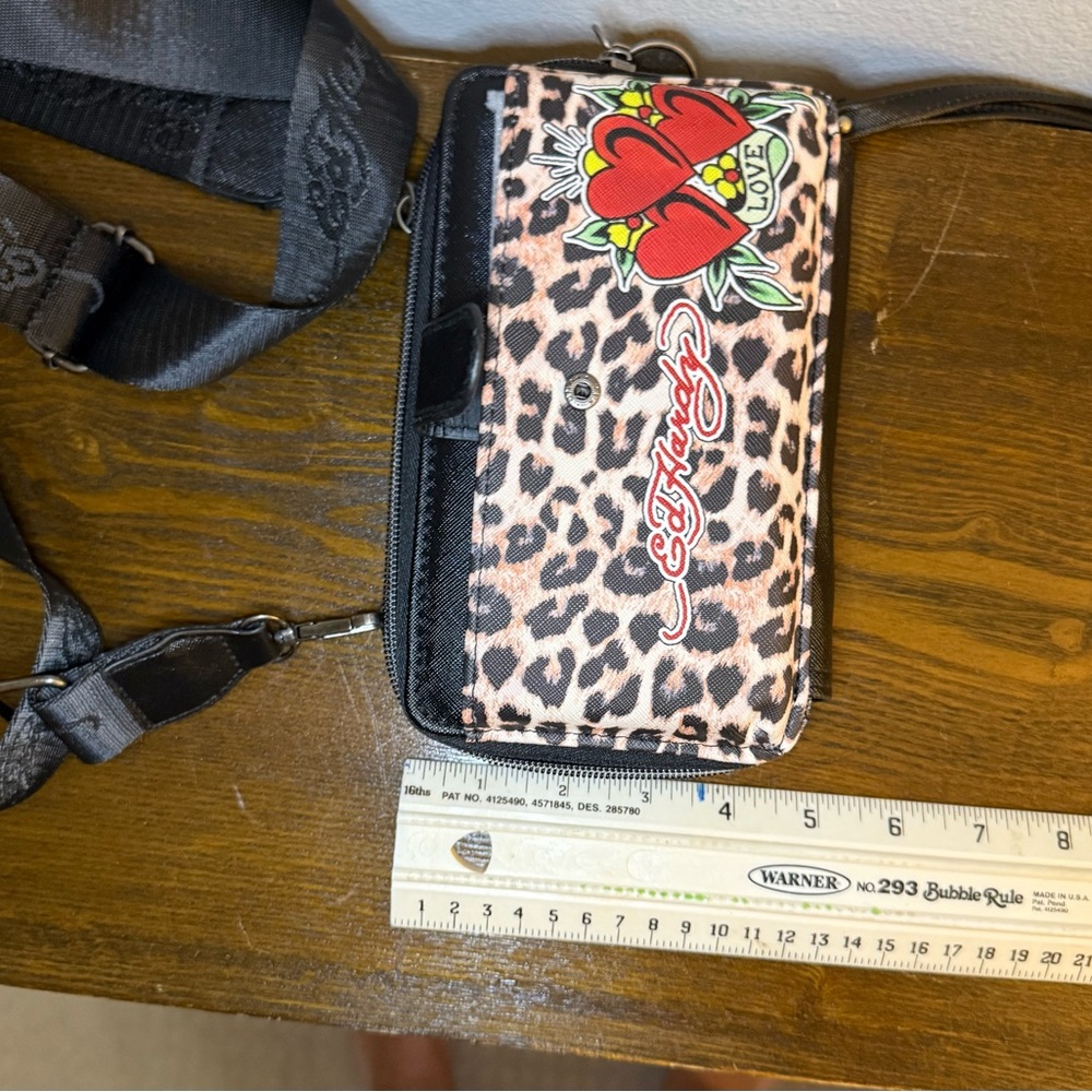 Ed Hardy Leopard and Heart Crossbody Bag - Picture 8 of 10